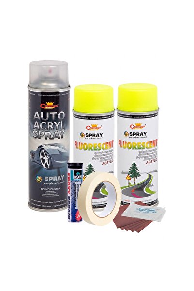 Avex Kit complet reparatie si vopsire jante culoare Galben Fluorescent, V2
