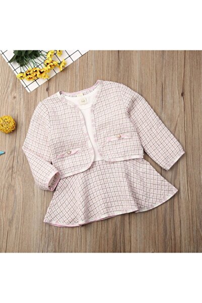 drool Set Sacou cu Rochita (Marime: 120, Culoare: Alb cu Negru)