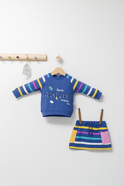 Tongs Baby Sada 2 kusů s halenkou a sukní pro dívky Barevný podzim, Tongs baby