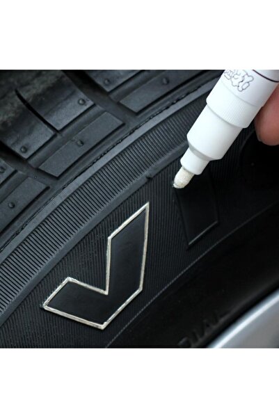 JollyMag Marker Permanent pentru anvelope, rezistent la apa, culoare ALBA