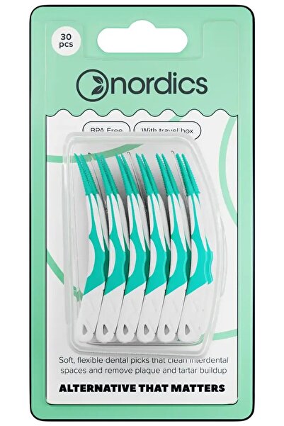Nordics Scobitori din silicon cu travel box, 30 buc.,