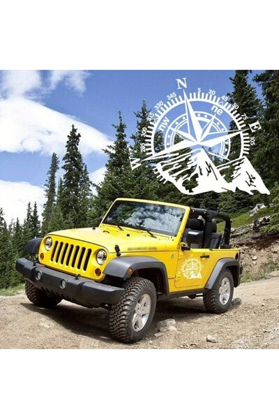 JollyMag Sticker autoadeziv pentru vehicule Off Road, model "Kompass", dimens...