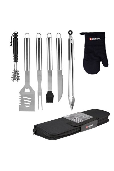 JollyMag Set 8 piese pentru gratar, inox - Zokura