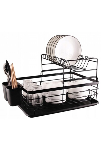 JollyMag Scurgator de vase modern, cu doua niveluri, metal negru, JollyMag, S...