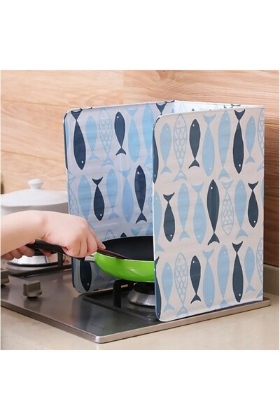 JollyMag Protectie din aluminiu anti-stropire pentru gatitul pe aragaz, lavab...