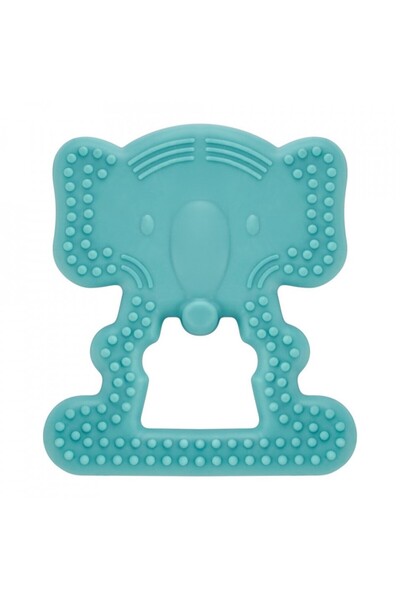 Babyjem Jucărie pentru bebeluși care erupe dentiția - Elefant (Culoare: Verde)