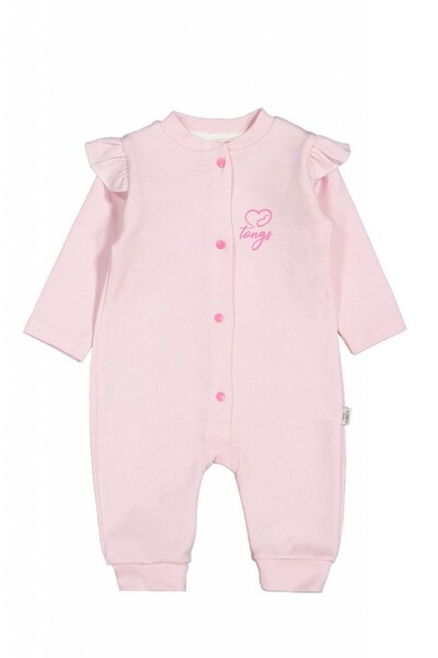 JollyMag Salopeta cu maneca lunga si volanas nou nascut ROZ, Tongs baby (Mari...