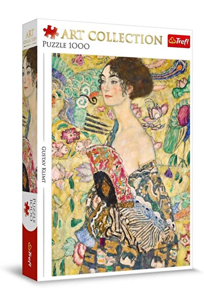 Trefl Puzzle Trefl 1000 piese, Gustav Klimt - Doamna cu evantaiul