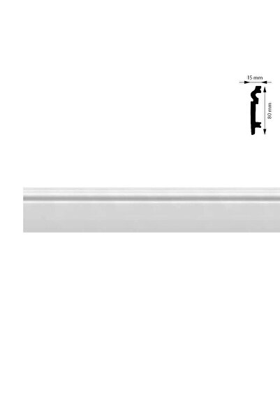 JollyMag Plinta plastic, alba, 80x15 mm, 2.4 m