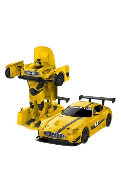 Rastar Masinuta Metalica Convertibila Mercedes Benz Gt3 Galbena Cu Scara 1 La 32