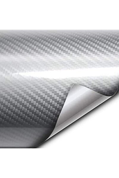 JollyMag Folie colantare auto Carbon 5D Lacuit Argintiu (3,0m x 1,52m)