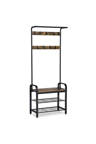 JollyMag Cuier cu 2 rafturi pentru incaltaminte, Vasagle, banca, pal si metal...