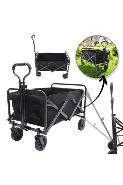 ECARLA Garden trolley for transport, foldable, metal, black, JollyMag, AR07CZ...