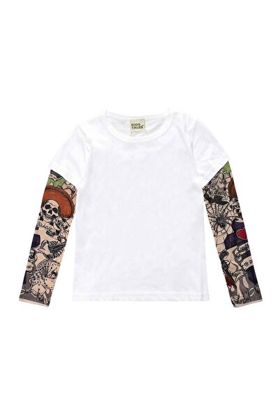 drool Detské biele tričko s tetovaním (Veľkosť: 90, Model: Model C)