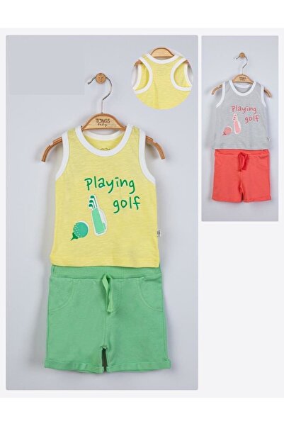 JollyMag Compleu 2 piese Playing golf pentru baietei, Tongs baby (Culoare: Gr...