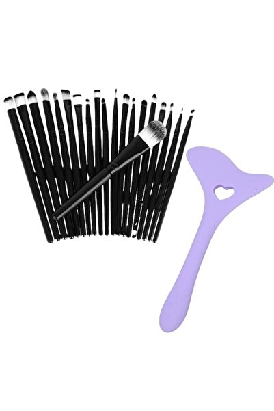 JollyMag Set Profesional de Machiaj cu 20 de Pensule Antialergice si Sablon M...