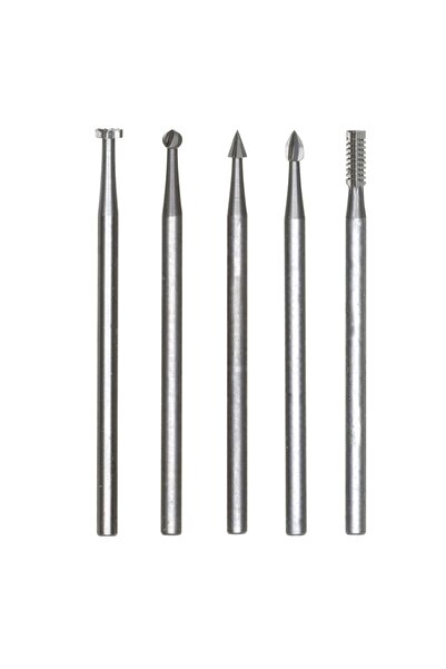 JollyMag Set of 5 Tungsten-Vanadium Steel Alloy Milling Cutters, Proxxon 28710