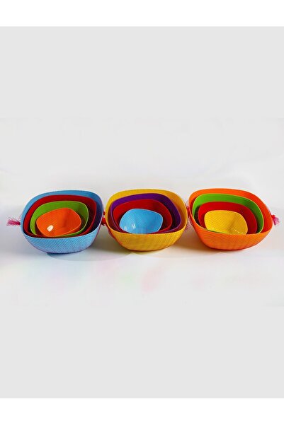 JollyMag SQUARE BOWL SET STERK 4/SET- 0.7 + 1.8 + 3.3 + 5 L