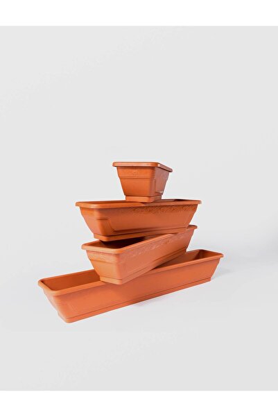 sterk Jardiniera lalea cu tavita, STERK, 100 X 16 X 19 cm, Plastic Maro