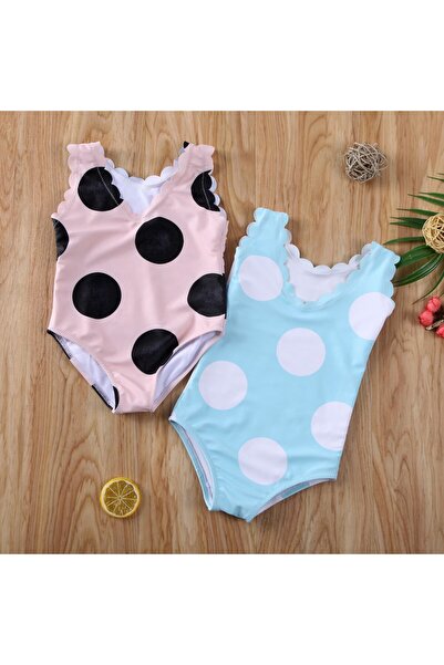 JollyMag Costum de baie cu buline mari Drool (Culoare: Bleu, Marime: 120)