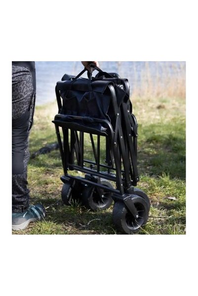 ECARLA Carucior de gradina pentru transport, pliabil, metalic, negru, JollyMag, AR07CZ, 72x47x68-87cm