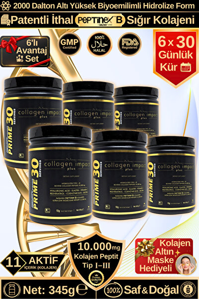 Dr.Sammy's Collagen Impact Plus Prime 30 - 6-Piece Advantage Set Type 1-3 Hyd...