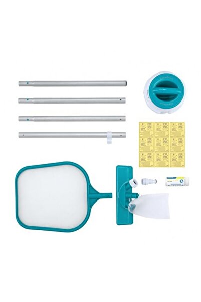JollyMag Set curatare si intretinere piscina, minciog cu maner, aspirator, fi...