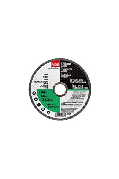 beorol Disc de tăiere din oțel inoxidabil, 180 x 1,6 mm,