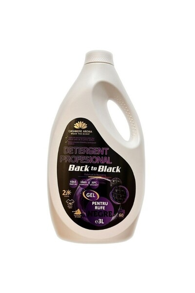 Cashmere Detergent profesional pentru rufe negre, Back to Black, 3 L, Aroma