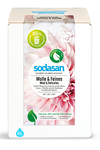 Sodasan Nou Detergent lichid pentru rufe delicate, lana si matase 5 l