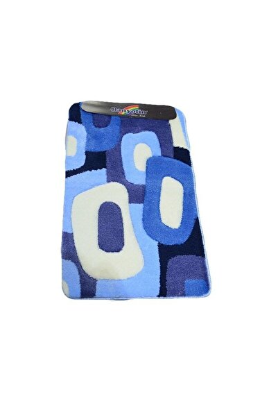 Gimihome Sada 2 veľkých kúpeľňových predložiek, modrá, na WC, 100 x 60 cm