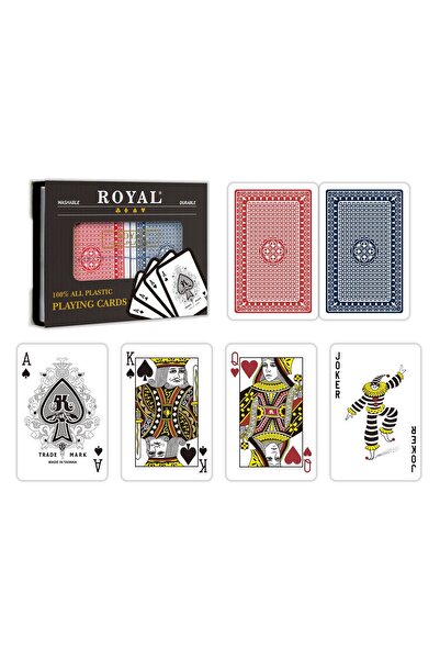 JollyMag SET 2 PACHETE CARTI ROYAL CANASTA POKER DIN PLASTIC