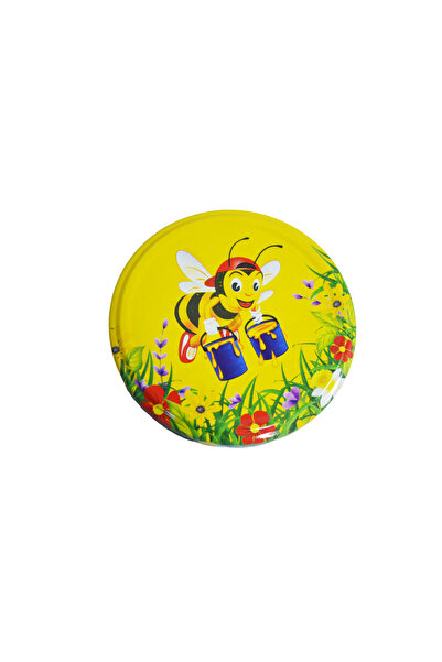 Gimihome Sada 50 víček s motivem včely medonosné do sklenic, FI 82 mm, víceba...