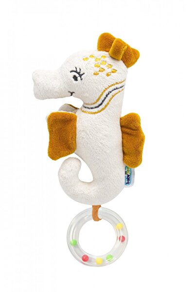 Babyjem Jucărie zornăitoare de pluș căluț de mare, 3 luni+ (Culoare: Verde)
