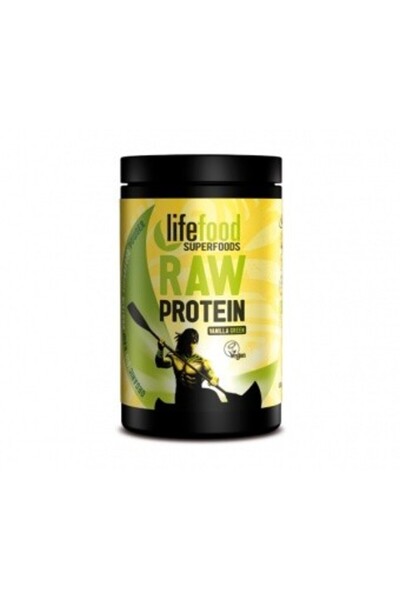LifeFood Pudră proteică crudă cu superaliment Green Vanilla 450g