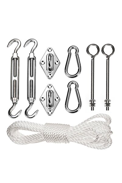 JollyMag Set Montaj Umbrar de Gradina din INOX GB 508, 9 piese