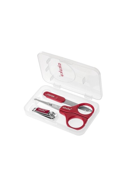 JollyMag Kit de manichiura pentru bebelusi Akuku A0042 Rosu