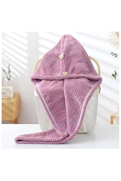 ECARLA Prosop de par, de baie, plaja sau piscina, roz, 100% microfibra, 65x25 cm, JollyMag, REC52WZ3