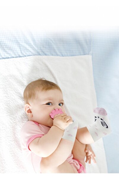 Babyjem Șosete de dentiție (culoare: roz)