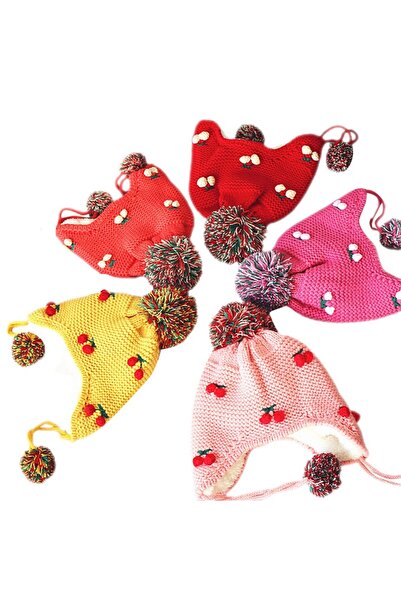 JollyMag Caciula de iarna cu cirese (Culoare: Galben)