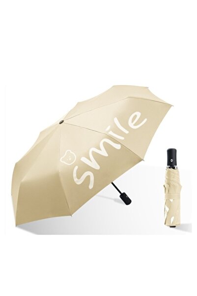 JollyMag Umbrelă bej, model ursuleț, SMILE, 96 cm