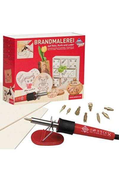 Pebaro 0269, Set pentru pirogravat, 30 W, 220 V, include 2 plăci de lemn și 9...