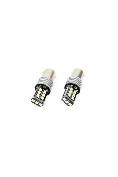 JollyMag Set becuri auto cu LED CANBUS compatibil P21W BA15S 15 SMD 7.5W Alb ...