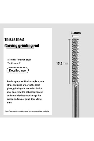 Choice قطعة واحدة من مثقاب أظافر احترافي من فولاذ التنجستن، مبرد أظافر، مزيل ...