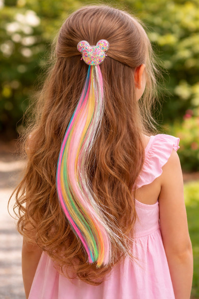 Açıkmeşe Ev Yaşam Ürünleri Kız Çocuk Renkli Klipsli Yapay Saç