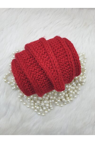 HAPPY HANDMADE 1.20cm Viral Red Croissant Scarf/Sophie Scarf/Trendy Neck Scar...