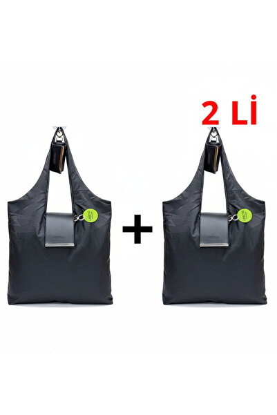 Çanta Trend Koyu Vizon Şık Tasarımlı Katlanabilir Market & Alışveriş Çantası