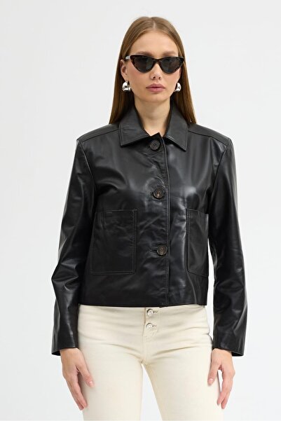 The Leather Craft Kadın Hakiki Deri Ceket