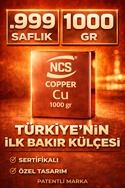 NCS 1000 gr Saf Külçe Bakır .999 saflık sertifikalı ve Faturalı
