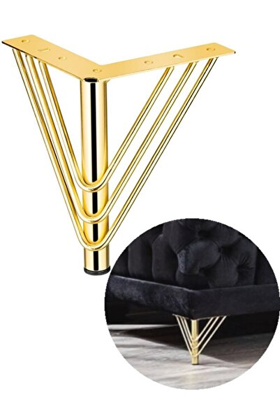 PSY 1 τεμάχιο HEticaret Flamingo ModelGold Κάθισμα Καναπέ Μονάδα Πόδι 15cm- Ε...